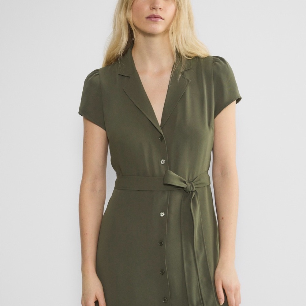 Aritzia Wilfred Dark Olive shirt dress xs